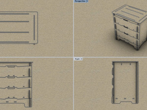 Chest of drawers for laser cutting Modelo 3D
