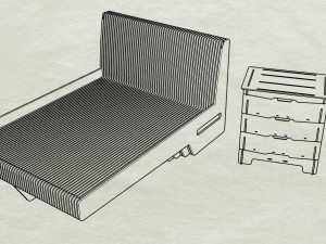 Chest of drawers for laser cutting Modelo 3D