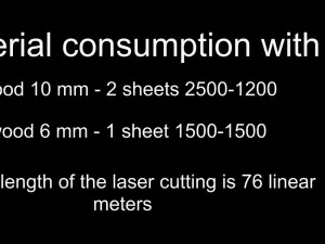 레이저 절단용 서랍장 3D 모델