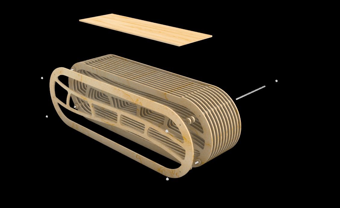 Bench laser cutting 3D Models in Bench 3DExport