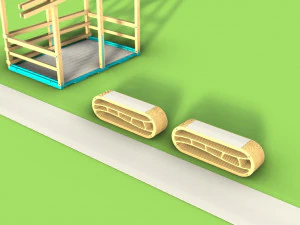 Bench laser cutting 3D Model