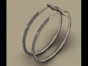 Earrings geometry vvv 3D Baskı Modeli