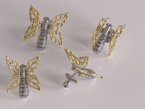 Butterfly earrings vvv 3D Print Models