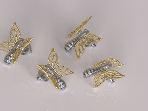 Butterfly earrings vvv 3D Print Model
