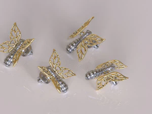 Butterfly earrings vvv 3D Print Model