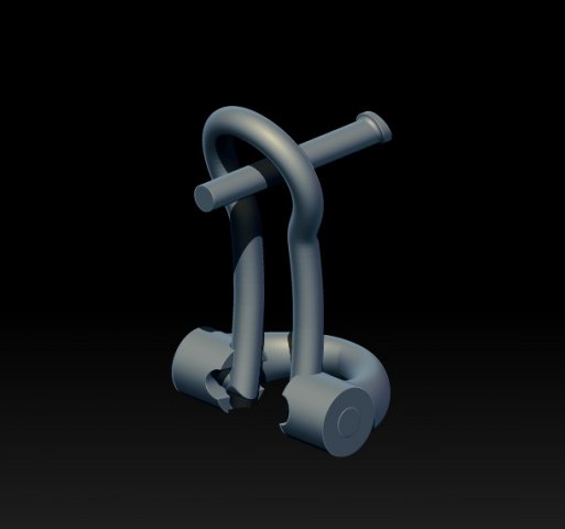 Lock plastic extruder skull butterfly movable latch 3Dプリントモデル .c4d .max .obj .3ds .fbx .stl .blend 