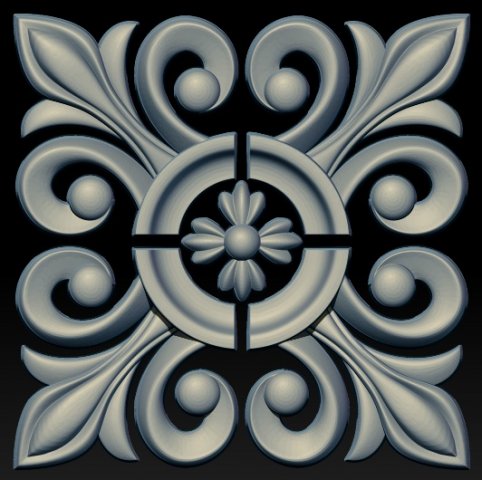 Rosette pattern 1 3D प्रिंट मॉडल .c4d .max .obj .3ds .fbx .stl .blend 