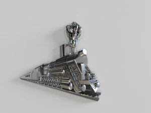 Locomotiva a vapore in bassorilievo Modello di stampa 3D