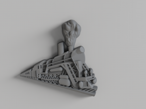 Bas - relief steam locomotive 3D Принт Модель