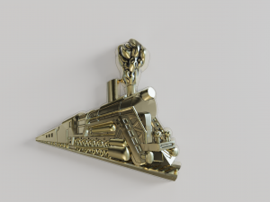 Bas - relief steam locomotive 3D Принт Модель