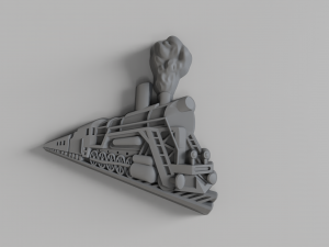 Bas - relief steam locomotive 3D Принт Модель