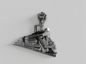 Bas - relief steam locomotive 3D Принт Модель