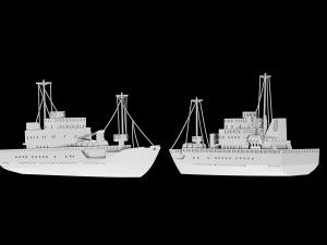 Bas-relief fishing vessel 3D Принт Модель