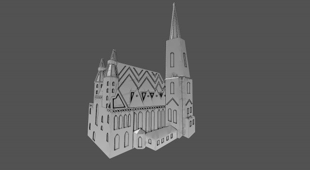 Cathedral of Santo stefano vienna 3D Print Model .c4d .max .obj .3ds .fbx .stl .blend 