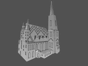 Cathedral of Santo stefano vienna 3D Print Model