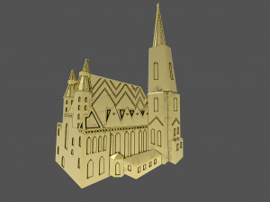 Cathedral of Santo stefano vienna 3D Print Model