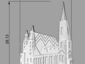 Cathedral of Santo stefano vienna 3D Print Model