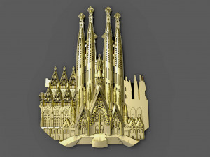 Sagrada familia temple Model Cetak 3D