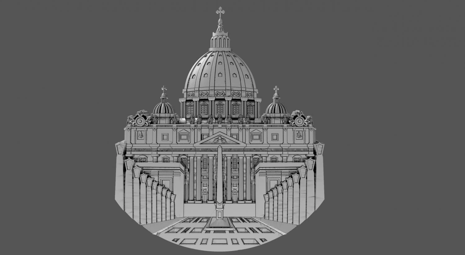 St peters cathedral vatican 3D Print Model .c4d .max .obj .3ds .fbx .stl .blend