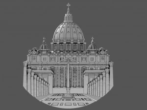 Cathédrale Saint-Pierre Vatican Modèles 3D en vedette