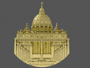 St peters cathedral vatican 3Dプリントモデル