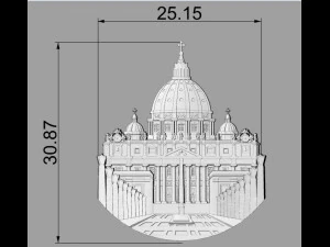 St peters cathedral vatican 3D Print Model