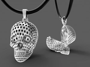 Ciondolo teschio a nido d'ape Modello di stampa 3D