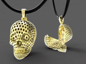 Pendant skull honeycomb 3D Print Model