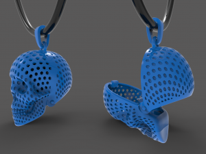 Pendant skull honeycomb 3D Baskı Modeli