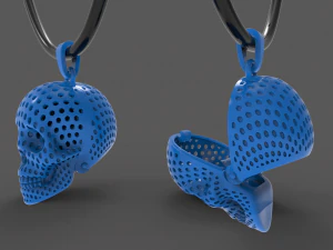 Pendant skull honeycomb 3D Print Model