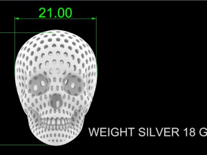 Pendant skull honeycomb 3D Print Model