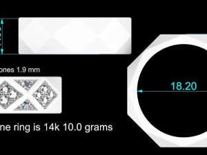 WEDDING RINGS FACETS VVV Model do druku 3D