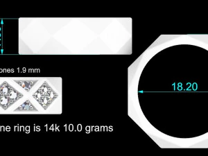 WEDDING RINGS FACETS VVV 3D Print Model