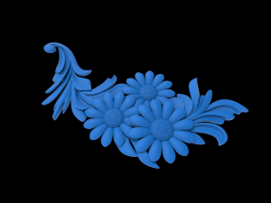 Flower ornament vvv 3D प्रिंट मॉडल