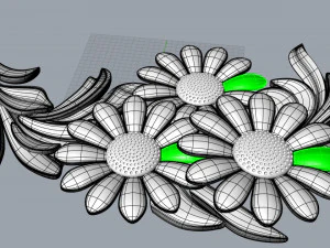 Flower ornament vvv 3D Print Model