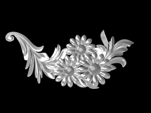Flower ornament vvv 3D Print Model