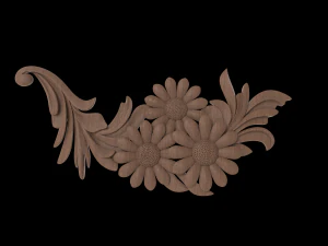 Flower ornament vvv 3D Print Model