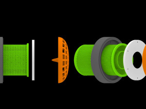 CARBON FILTER FOR VENTILATION VVV 3Dプリントモデル