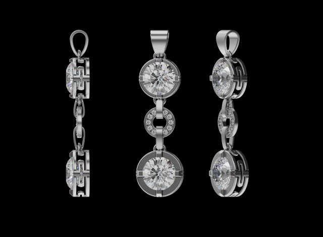 BULGARI PENDANT 3D Print Model .c4d .max .obj .3ds .fbx .stl .blend 