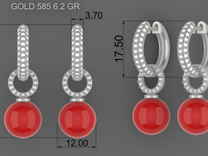 PEARL EARRINGS Modello di stampa 3D