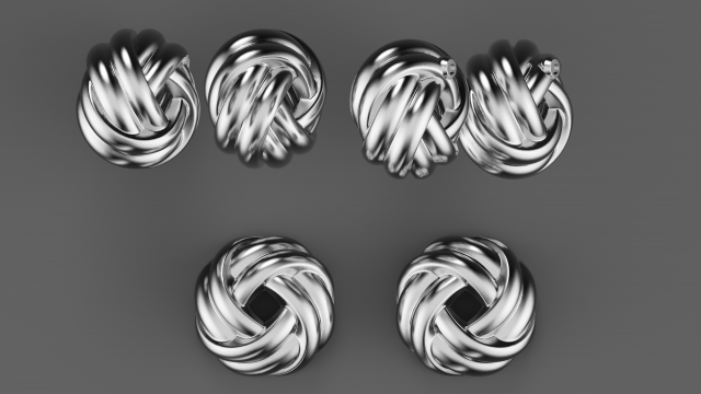 LOVE REPLICA EARRINGS 3D Print Model .c4d .max .obj .3ds .fbx .stl .blend 