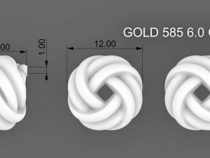 LOVE REPLICA EARRINGS 3D Print Model