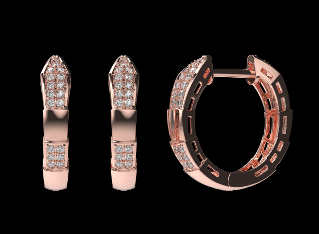 EARRINGS 3 3D 打印模型 .c4d .max .obj .3ds .fbx .stl .blend 