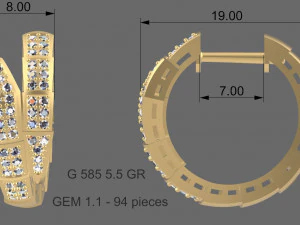 Earrings 4 3D Print Model