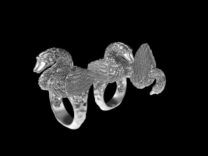 The swan ring 3D प्रिंट मॉडल