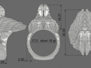 The swan ring 3D प्रिंट मॉडल