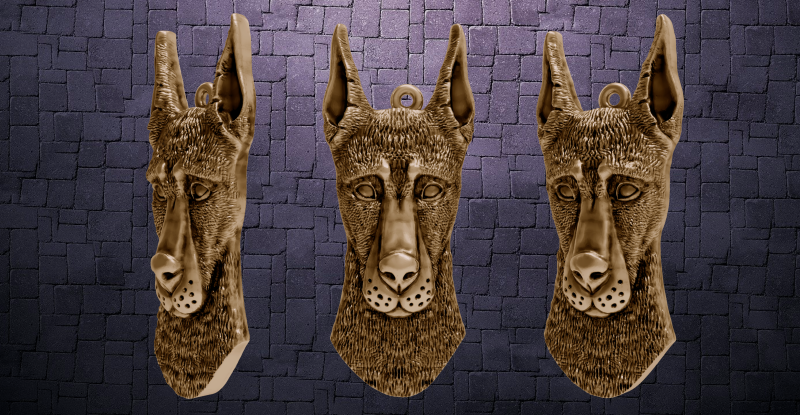 DOBERMAN PENDANT 3Dプリントモデル .c4d .max .obj .3ds .fbx .stl .blend 