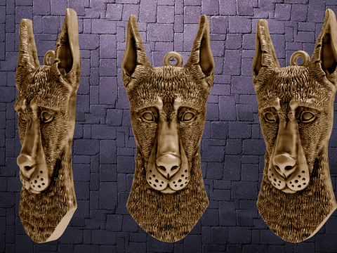 DOBERMAN PENDANT 3Dプリントモデル