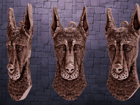 DOBERMAN PENDANT 3Dプリントモデル