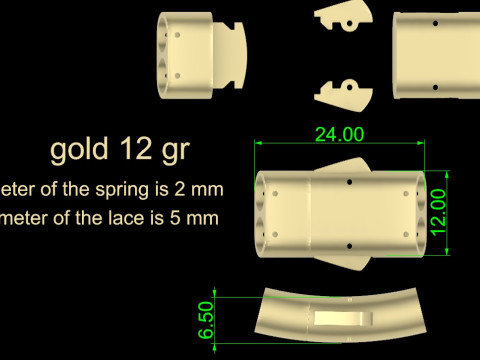 LOCK FOR VVV BRACELETS 3Dプリントモデル